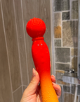 MYLO Fire vibrant red orange gradient silicone toy with textured rounded head