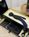 MYLO Spirit black purple silicone wand vibrator in luxury gift box